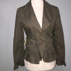 Marc Jacobs Army Green Fitted Blazer